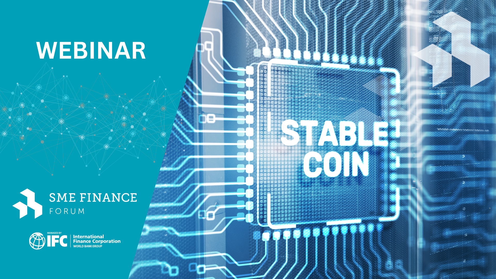 Vibrant illustration of small and medium enterprises (SMEs) unlocking fast invoice financing through dynamic flows of RWA-backed stablecoins, bridging traditional finance and DeFi for efficient business funding