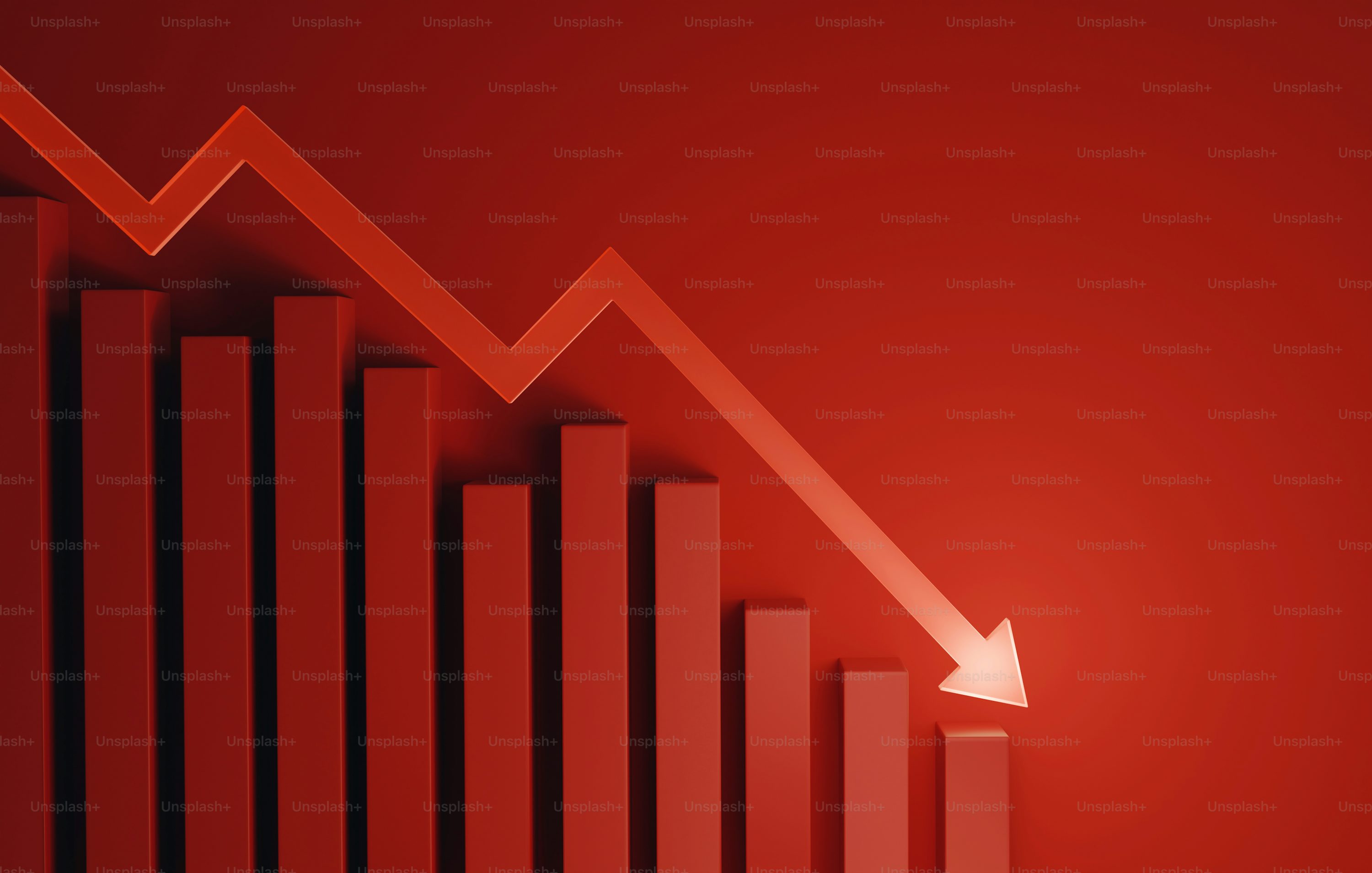 low cost finance graph downward